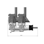 Original DLA 64CC Gas Engine DLA64i2 CNC In-line Twin Cylinder Gasoline Hight Power RC Airplane Model Aircraft Fixed Wing UAV